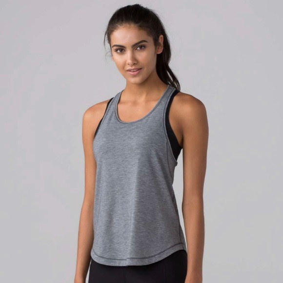 EUC 💖 Lululemon Long Distance Tank Heathered Black / Black - Picture 2 of 6